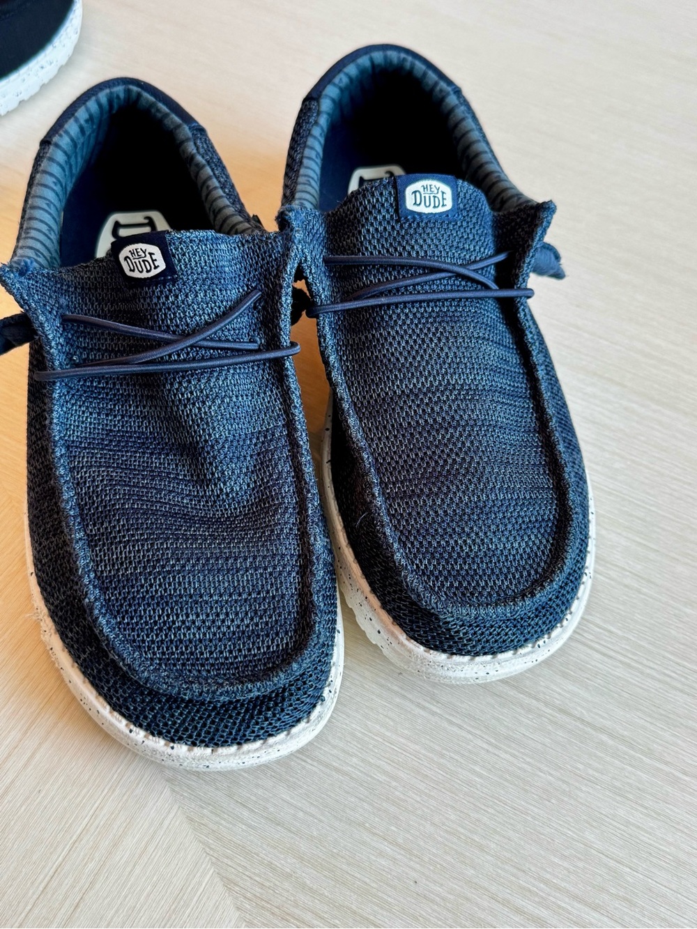 HEYDUDE Men’s Shoes Bundle – 2 Pairs Black & Navy Slip-Ons - Picture 5 of 11